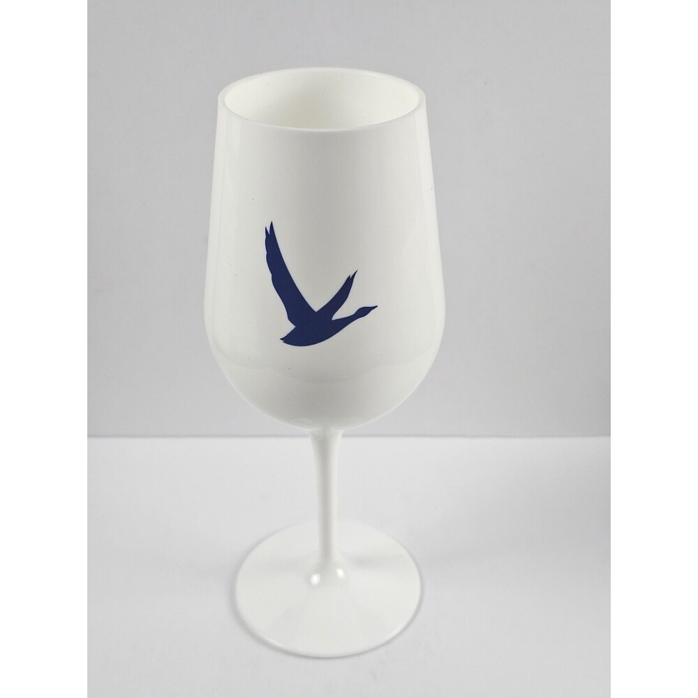 Grey Goose Vodka Logo 8" White Plastic Wine Glass For Liquor Bars Drinking